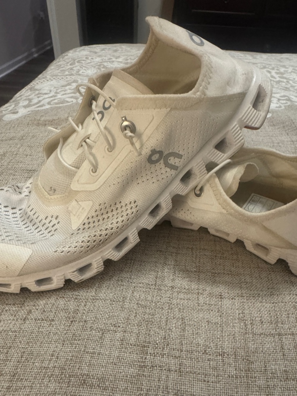 On Cloud Women's Athletic Shoes in Cream